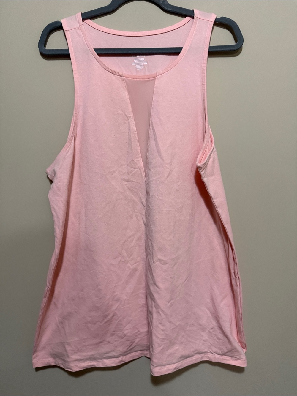 torrid Light Pink Sleeveless Tank with V-Front Insert
